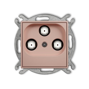 Mechanizm gniazda multimedialnego 3F DATA (Vectra) Karlik MINI łososiowy 62MGMV