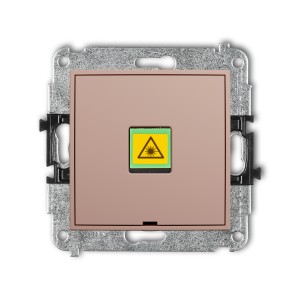 Mechanizm gniazda światłowodowego/optycznego pojedynczego, bez pola opisowego Karlik MINI łososiowy 62MGOPBO-1