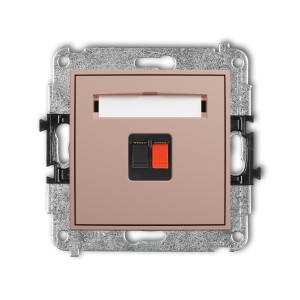 Mechanizm gniazda głośnikowego pojedynczego Karlik MINI łososiowy 62MGG-1
