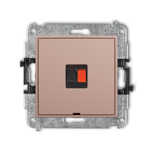Mechanizm gniazda głośnikowego pojedynczego, bez pola opisowego Karlik MINI łososiowy 62MGGBO-1