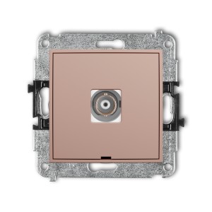 Mechanizm gniazda pojedynczego BNC, bez pola opisowego Karlik MINI łososiowy 62MGBNCBO-1