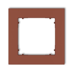 Ramka uniwersalna pojedyncza kwadratowa z tworzywa Karlik MINI terakota 63MR-1