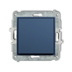 Mechanizm łącznika zwiernego, jednobiegunowego (jeden klawisz bez piktogramu) Karlik MINI navy blue 64MWP-4.1