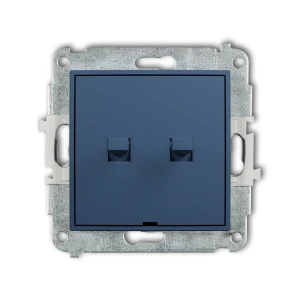 Mechanizm łącznika zwiernego żaluzjowego w stylu amerykańskim (dwa klawisze bez piktogramów) Karlik MINI navy blue 64MWPUS-8