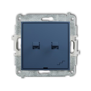 Mechanizm łącznika jednobiegunowego ze schodowym w stylu amerykańskim (wspólne zasilanie) Karlik MINI navy blue 64MWPUS-10.1