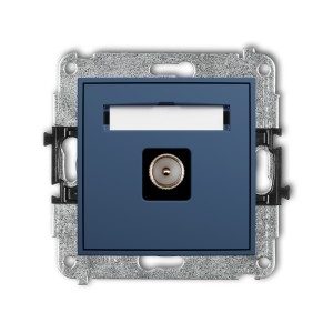 Mechanizm gniazda antenowego pojedynczego TV  Karlik MINI navy blue 64MGTV-1