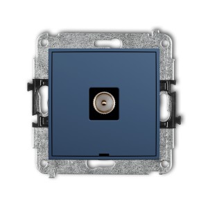 Mechanizm gniazda antenowego pojedynczego TV, bez pola opisowego Karlik MINI navy blue 64MGTVBO-1