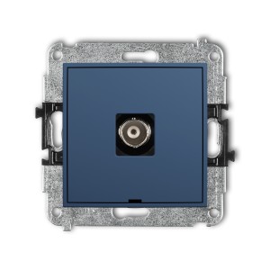 Mechanizm gniazda pojedynczego BNC, bez pola opisowego Karlik MINI navy blue 64MGBNCBO-1