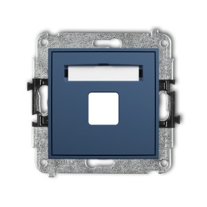 Mechanizm gniazda multimedialnego pojednczego bez modułu (standard Keystone) Karlik MINI navy blue 64MGM-1P
