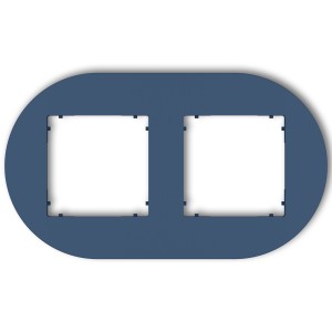 Ramka uniwersalna podwójna okrągła z tworzywa Karlik MINI navy blue 64MRTO-2