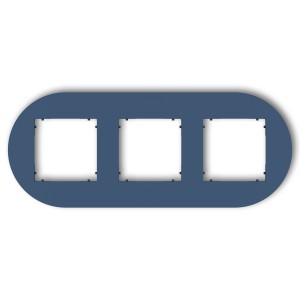Ramka uniwersalna potrójna okrągła z tworzywa Karlik MINI navy blue 64MRTO-3