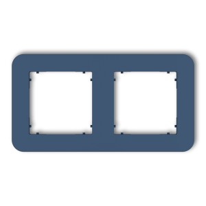 Ramka uniwersalna podwójna zaokrąglona z tworzywa Karlik MINI navy blue 64MRTZ-2