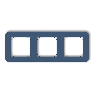 Ramka uniwersalna potrójna zaokrąglona z tworzywa Karlik MINI navy blue 64MRTZ-3