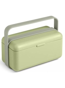 Lunchbox zielony z uchwytem i sztućcami Blim+