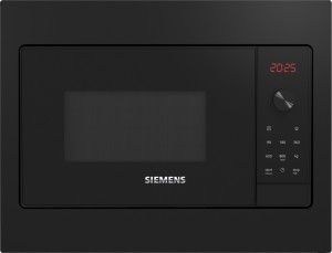 Siemens iQ300 Kuchenka mikrofalowa 38 cm, czarna, do zabudowy BF523LMB3