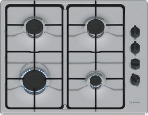 Bosch Serie 2, Płyta gazowa 60 cm, Stal, Łatwa w czyszczeniu PBP6B5K80