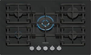 Siemens iQ500 Płyta gazowa 75 cm z technologią stepFlame, czarna EP7A6QI40