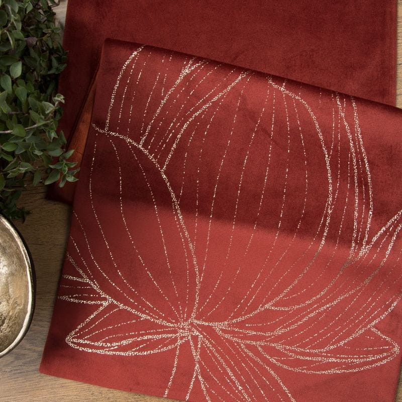 OBRUS BIEŻNIK WELUR VELVET 35X140 CM CEGLANY