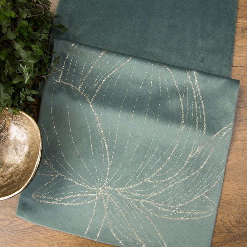 OBRUS BIEŻNIK WELUR VELVET 35X140 CM MIĘTOWY