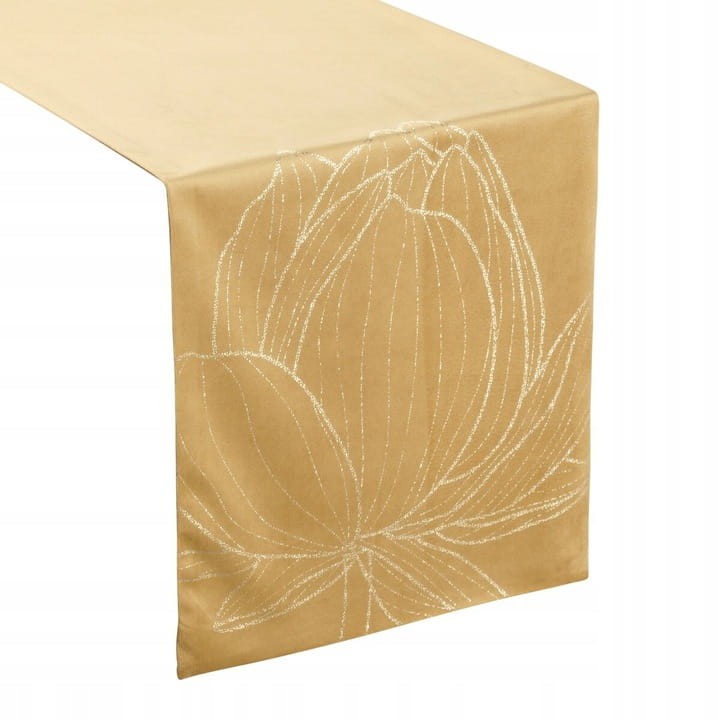 OBRUS BIEŻNIK WELUR VELVET 35X140 CM ZŁOTY