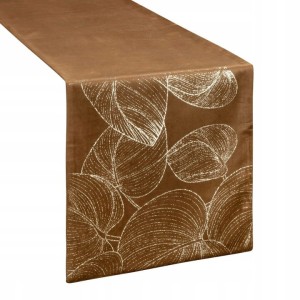 OBRUS WELUR VELVET BIEŻNIK 35X140 CM BRĄZOWY