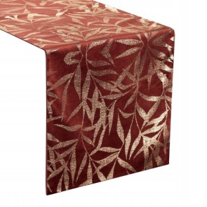 OBRUS WELUR VELVET BIEŻNIK 35X140 CM CEGLANY
