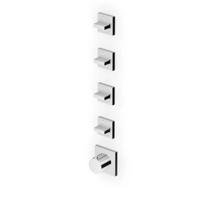 ZA5804 Wbudowana bateria termostatyczna 4 zawory, chrom Zucchetti