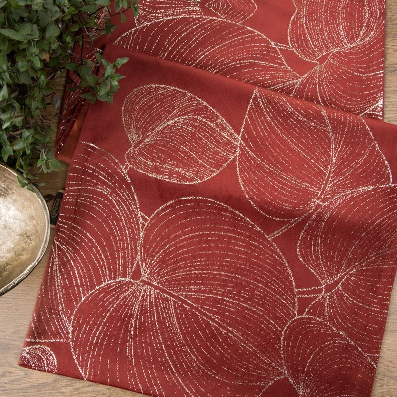 OBRUS WELUR VELVET BIEŻNIK 35X140 CM CEGLANY