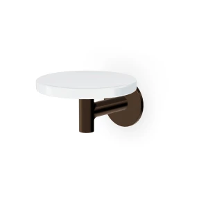 Uchwyt na mydło Zuchetti ZAC610.P21 z białą ceramiką PVD Brushed Chocolate Zucchetti