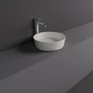 Rak BATCT4200600A Umywalka nablatowa Mica White okrągła 420 mm