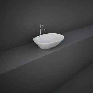 Rak VARIANT MATT BLACK 504 - Umywalka nablatowa 500x360 mm