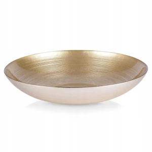 Miska misa do sałatek na przystawki owoce złota szklana / patera 30 cm