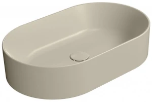 GSI KUBE X umywalka ceramiczna nablatowa, 60 x 37 cm, beżowy