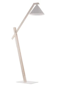 DECO lampa podłogow biały/drewno bielone  Sigma lighting