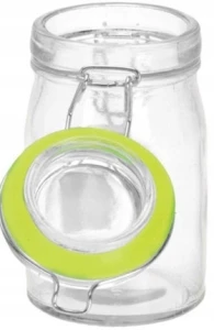 Szklany słoik z wiekiem uszczelką 250ml zielony