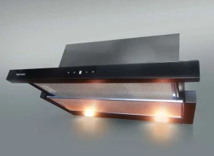Okap teleskopowy Falmec Slim Vetro Plus 60 czarny 620 m³/h