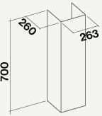 Przedłużenie komina Falmec H=700mm inox do okapów typu Line