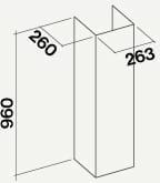 Przedłużenie komina Falmec H=960mm inox do okapów typu Line
