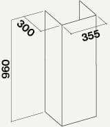 Przedłużenie komina Falmec H=960mm inox do okapów Horizon