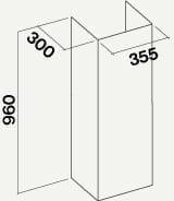 Przedłużenie komina Falmec H=960mm czarne do okapu Plane Plus