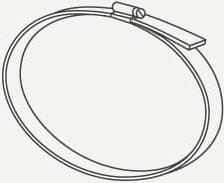 Opaska zaciskowa Falmec do rury giętej fi 150 mm KACL.364