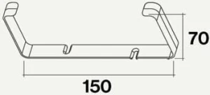 Ramka mocująca Falmec do rury prostokątnej 150x70 mm