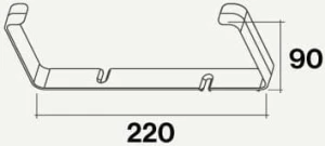 Ramka mocująca Falmec do rury prostokątnej 220x90 mm