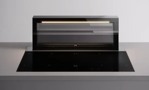 Okap downdraft Falmec Level One 90 czarny mat z płytą indukcyjną