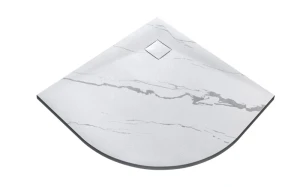 Besco Brodzik prysznicowy półokrągły Vexo Marble VM-90-90-P