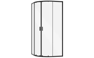 Besco Kabina prysznicowa półokrągła Zarya Black ZPB-80-190-C
