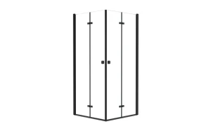 Besco Kabina prysznicowa kwadratowa Exo-H Black KEHB-80-195