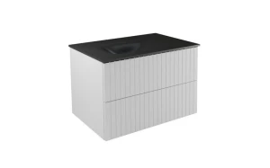 Besco Zestaw szafka Akya Linea z umywalką gun metal #KAL-76-GMW