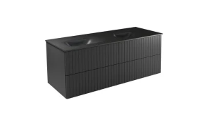 Besco Zestaw szafka Akya Linea 131 gun metal z umywalką gun metal #KAL-131 -GGB