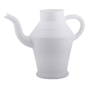 Ozdobna konewka biała DZBANEK do roślin kwiatów VINTAGE plastikowa 2l
